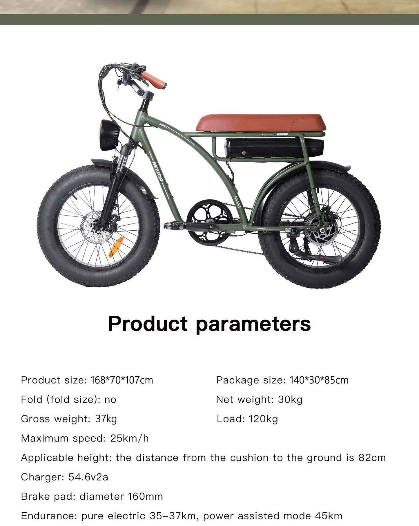 Notting Hill E- Bikes presents Bezior XF001 CitiBike 1000W Brushless Rear Hub Motor 20" x 4.0" Fat Tyre Road/City/Cargo